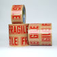 10 Rolls 2" x 50M Brown FRAGILE Packaging Tapes